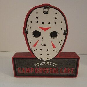 Jason Voorhees Welcome to Camp Crystal Lake Halloween Decor New
